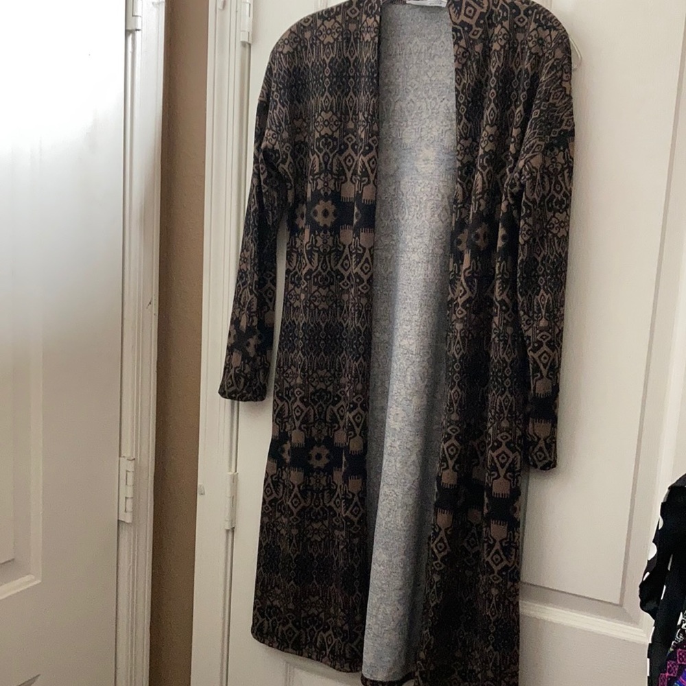 FINAL MARKDOWN Carol rose open front duster coat small